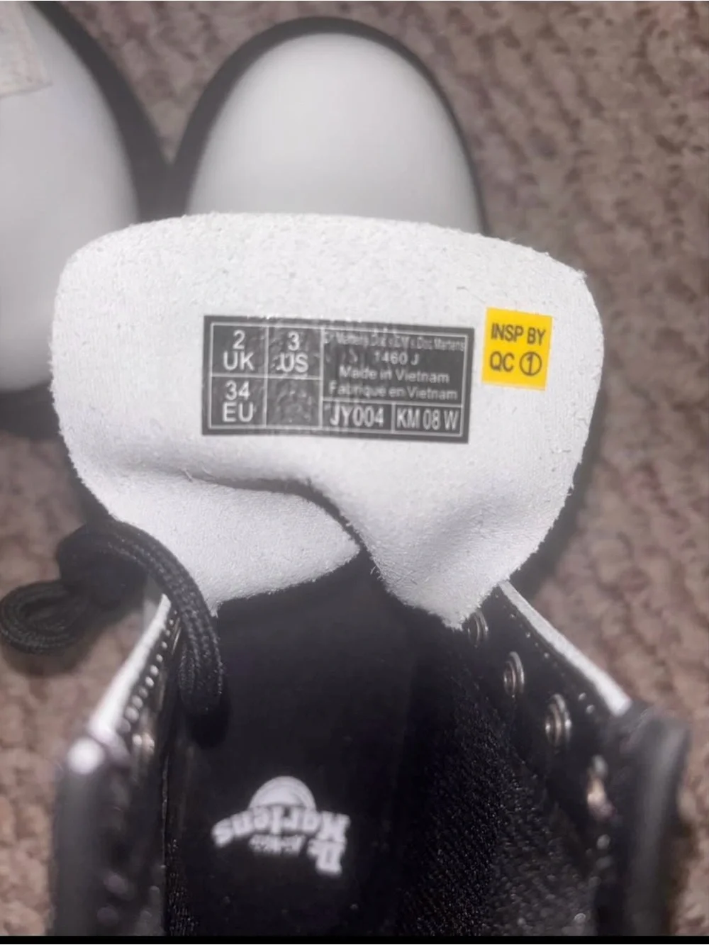 Dr. Martens White Boots with Black Accents